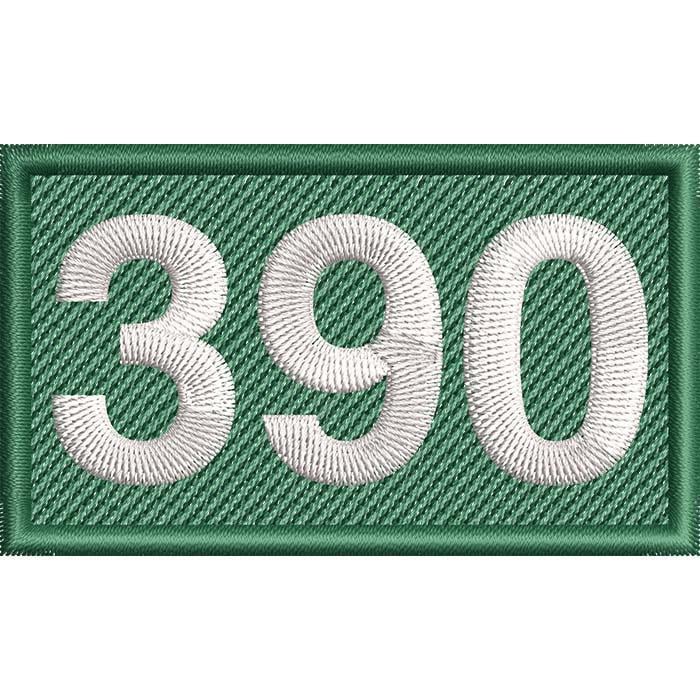 Нашивка патч номер игрока 390 Пак Чжун Бе из сериала Игра в Кальмара 7,5x4,5 см (20420507)