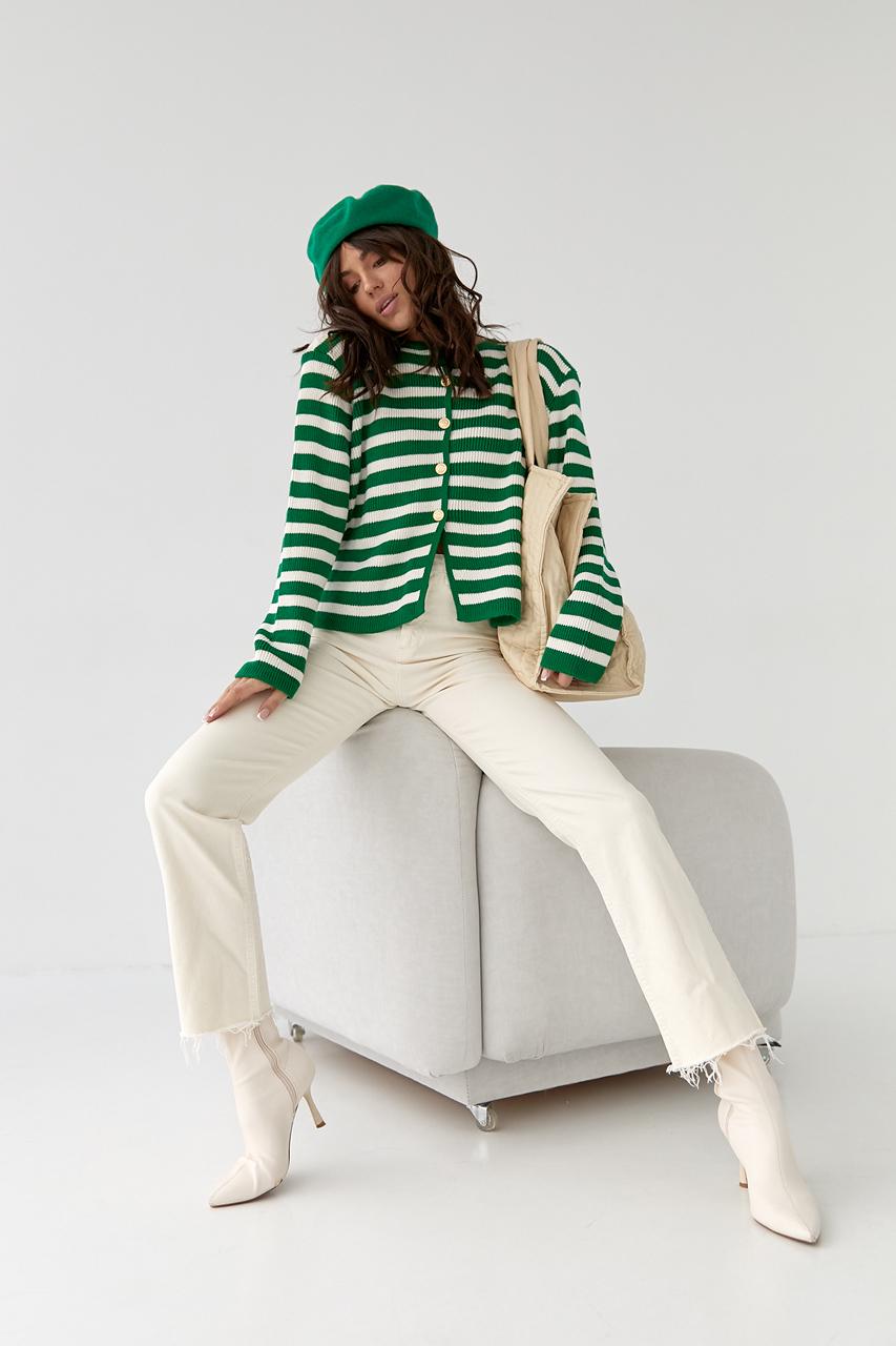 Кардиган S Зеленый (9528339) - фото 3 Кардиган S Зеленый (9528339) - фото 3