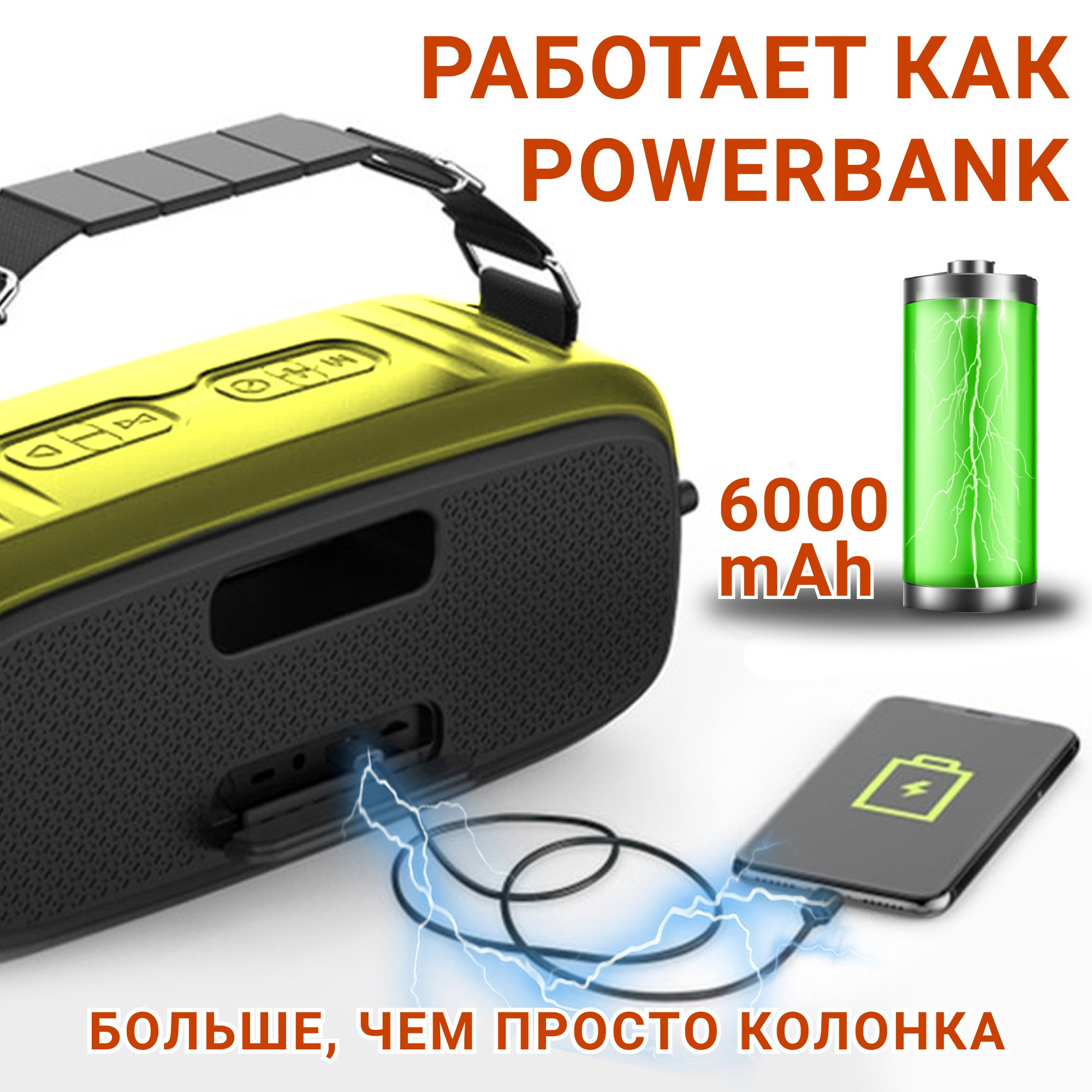Акустична система Hopestar А20Pro Жовтий - фото 8