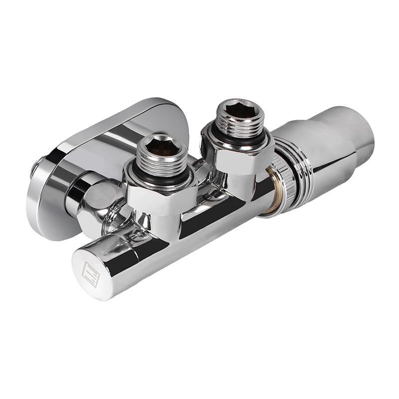 Комплект дизайн кранов с термоголовкой Ideale Duo 1/2”x1/2” Хром (68092)