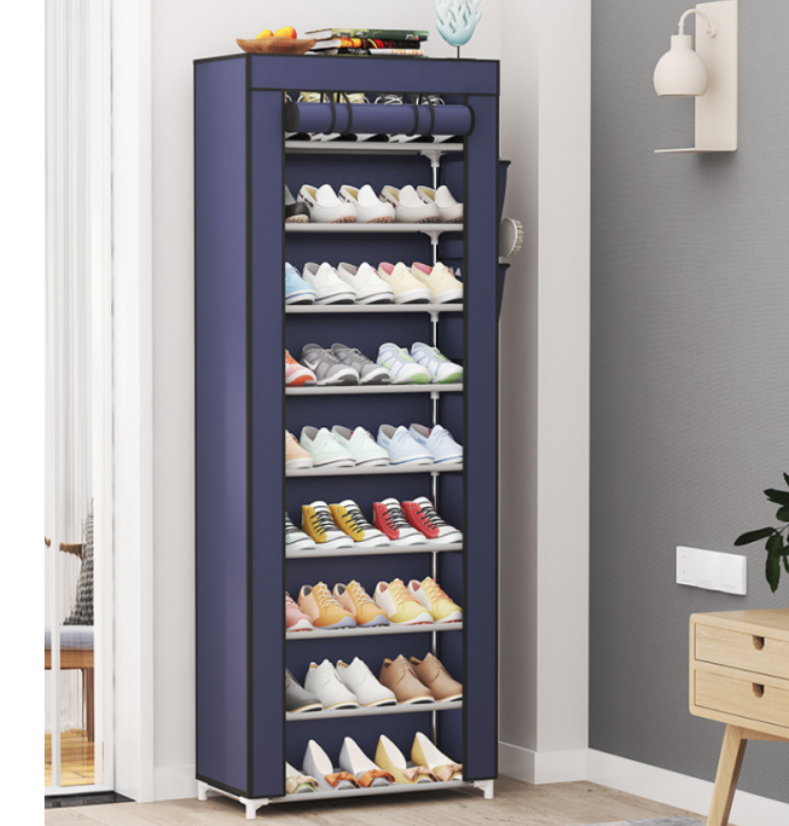 Шкаф для обуви на 9 полочек Shoe Cabinet 160х60х30 Темно-синий Шкаф для обуви на 9 полочек Shoe Cabinet 160х60х30 Темно-синий