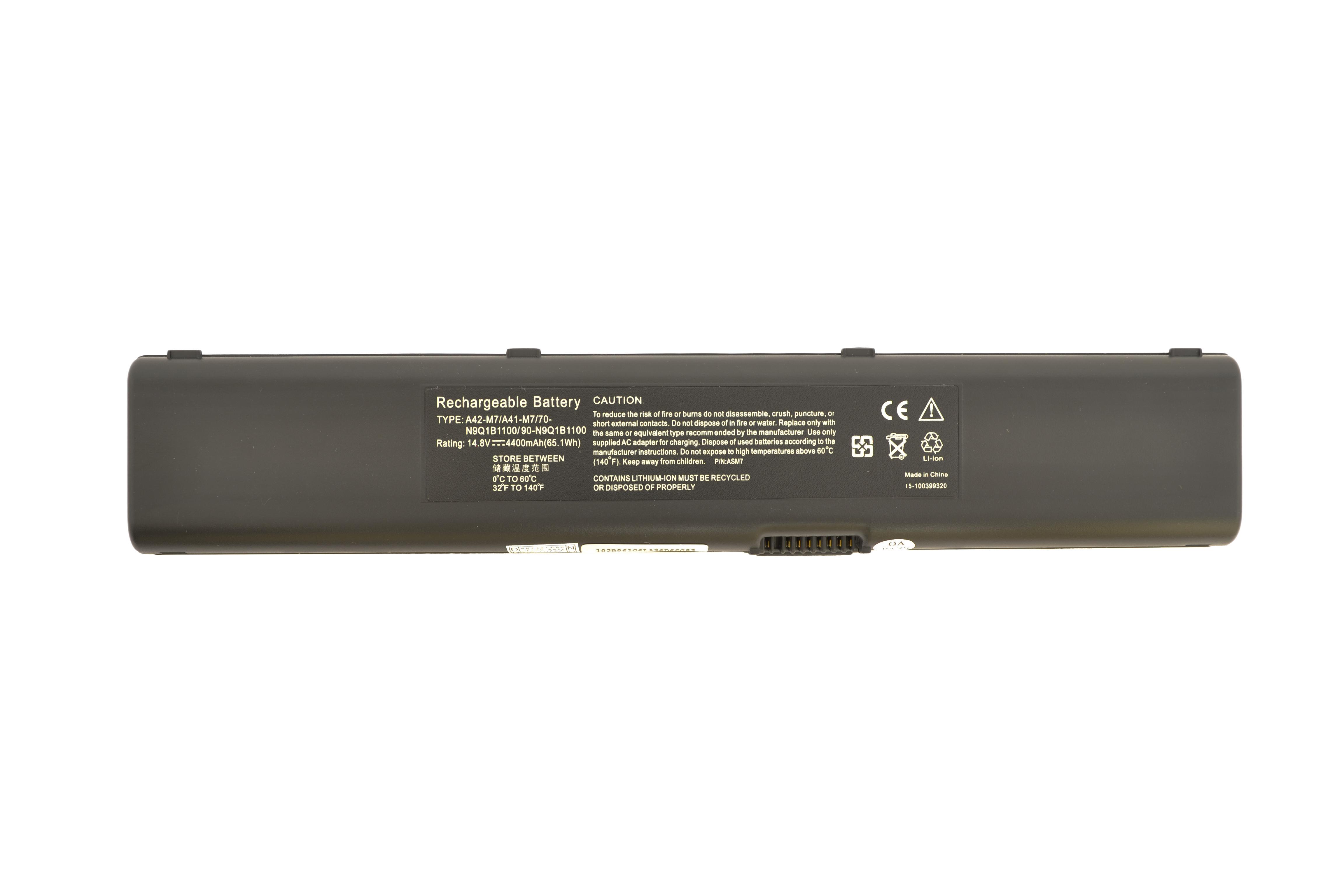 Акумулятор для ноутбука Asus A42-M7 14,8 V 4400 mAh OEM Black Акумулятор для ноутбука Asus A42-M7 14,8 V 4400 mAh OEM Black