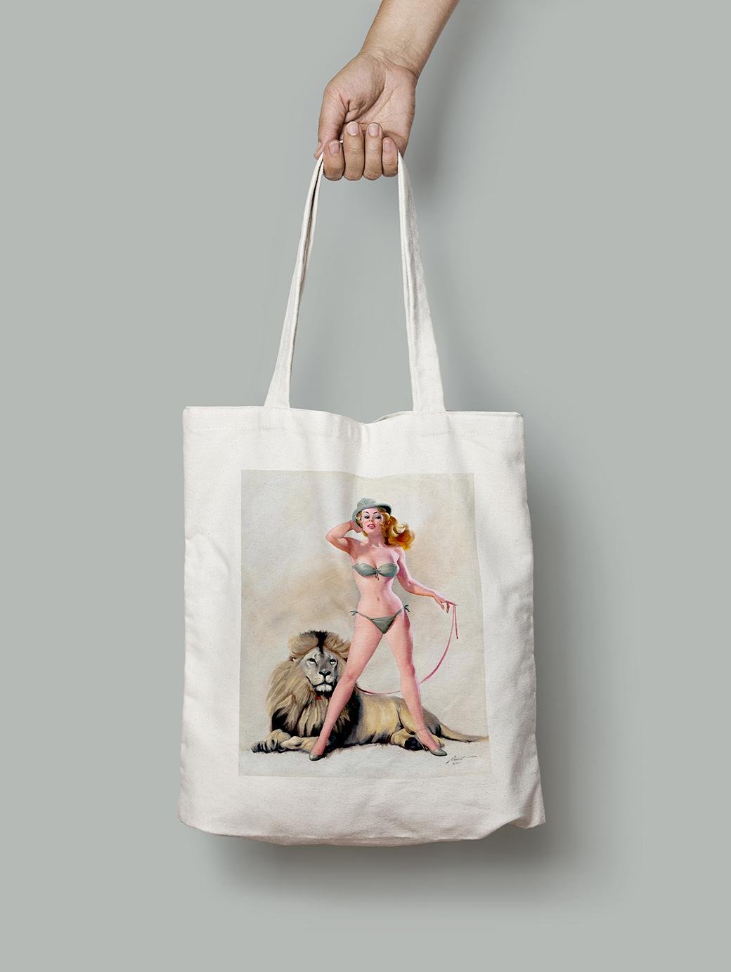 Эко-сумка Укротительница львов 1994 г. Дональд Раст шопер (pin_up1740037_Bag)