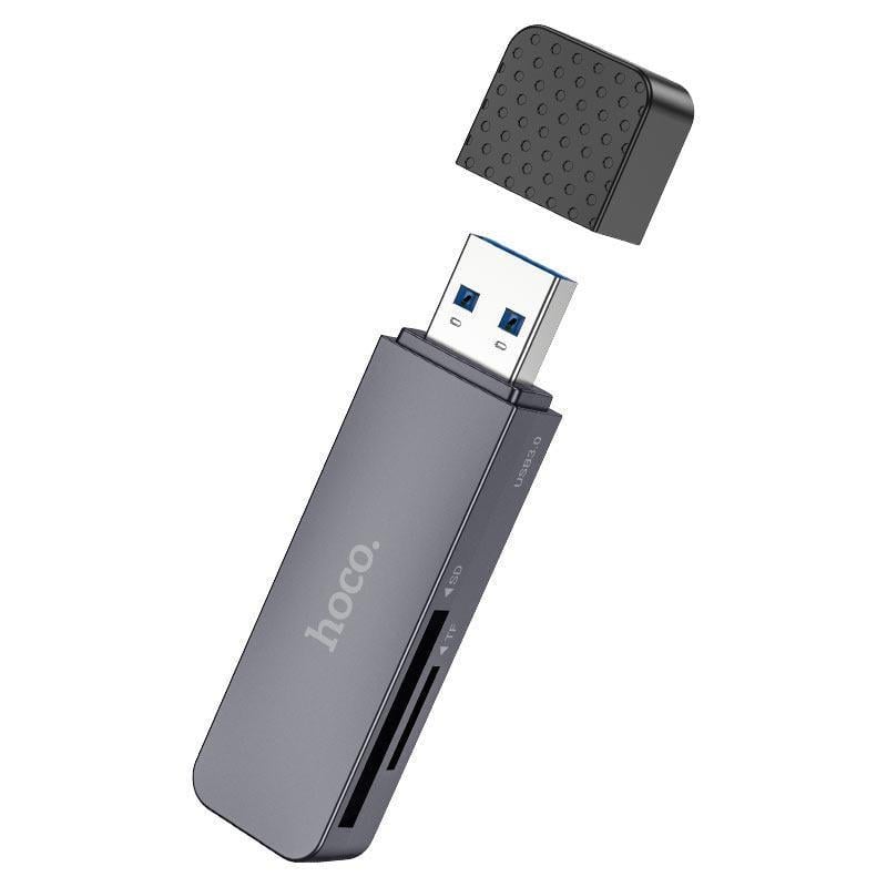 Картрідер Hoco HB45 Spirit 2в1 USB 3. 0 card reader Сірий (2834101046)