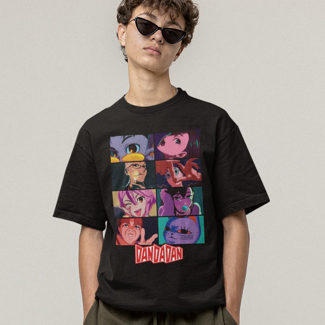 Футболка унисекс DanDaDan All Charachters 4XL Черный (0000013001)