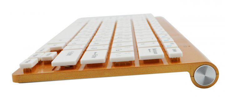 Беспроводная клавиатура и мышь Multimedia Keyboard UKC ZYG-902 Золотистый (1009021-Gold) - фото 7