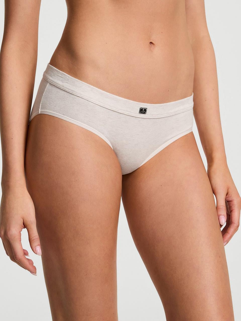 Трусики женские Victoria's Secret Hiphugger Logo Cotton M Бежевый (2859499383)