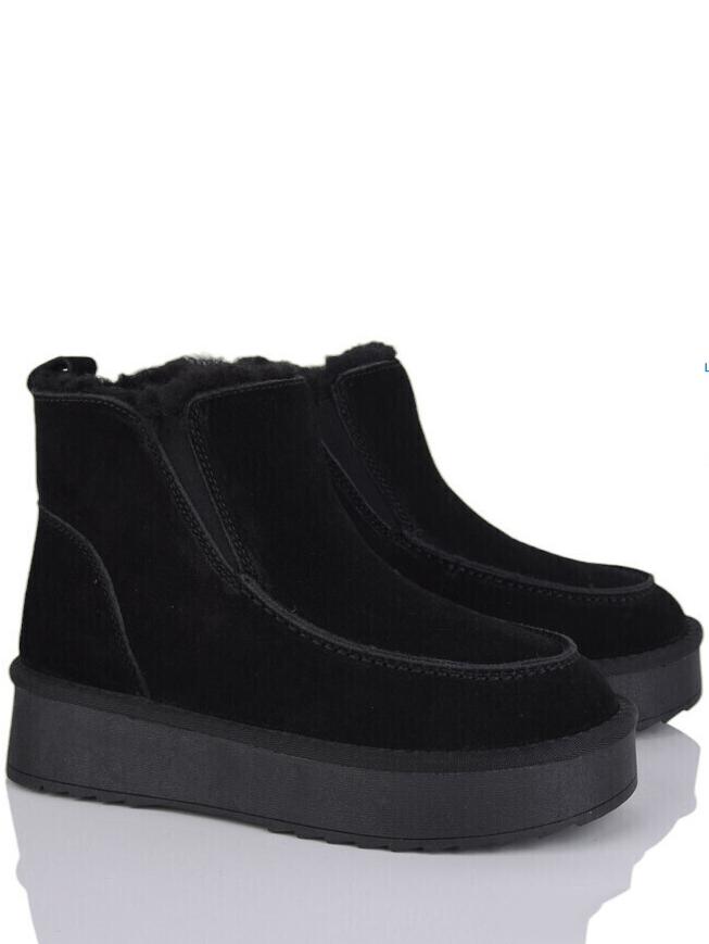 Замшевые угги на овчине Stilli UGN70-1 р. 40 Черный