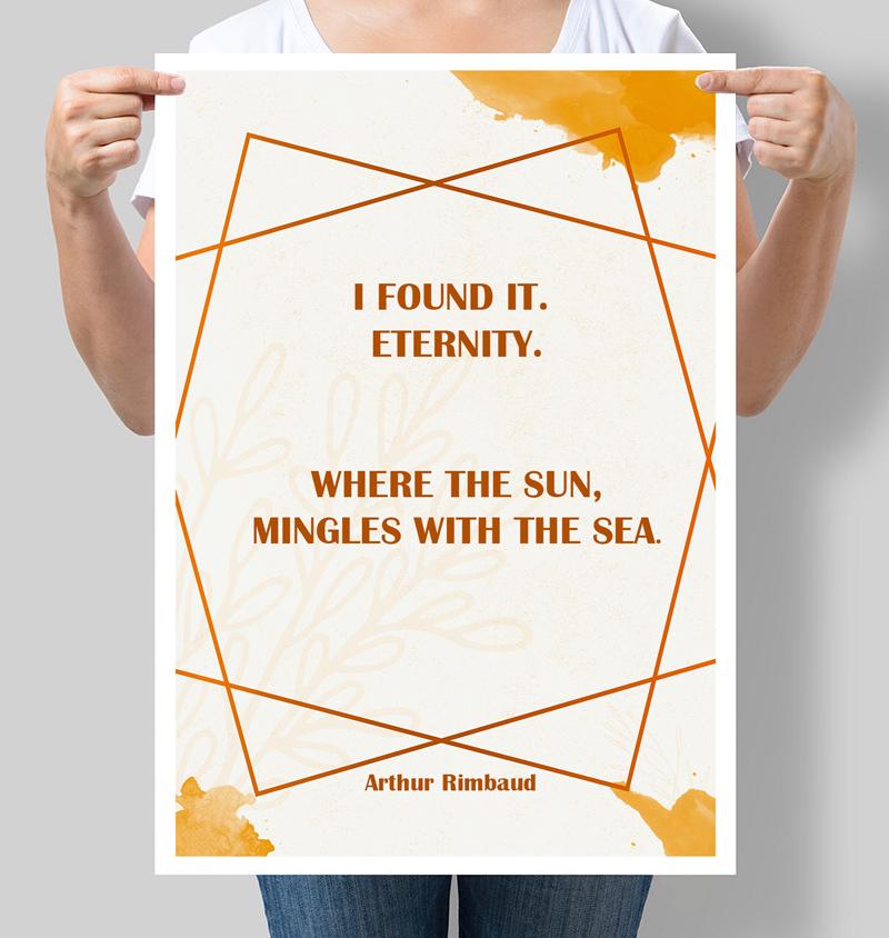Постер мотивирующий I found it eternity 42х60 см (М096)