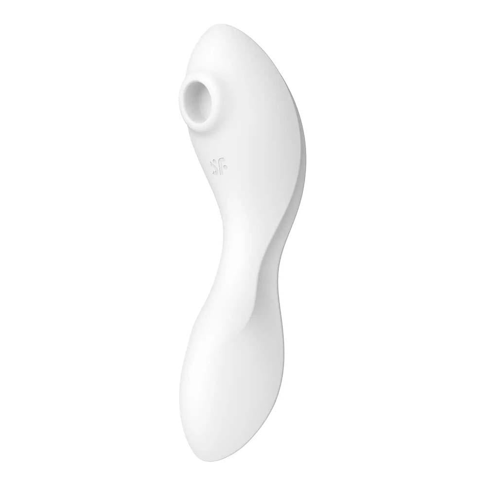 Стимулятор-смарт вакуумный с вибрацией Satisfyer Curvy Trinity 5+ 16,5 см Белый (34467)