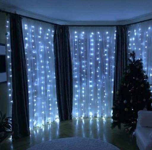 Гірлянда штора вулична 3х2 м 480 LED Холодний білий (1518249760) - фото 5 Гірлянда штора вулична 3х2 м 480 LED Холодний білий (1518249760) - фото 5