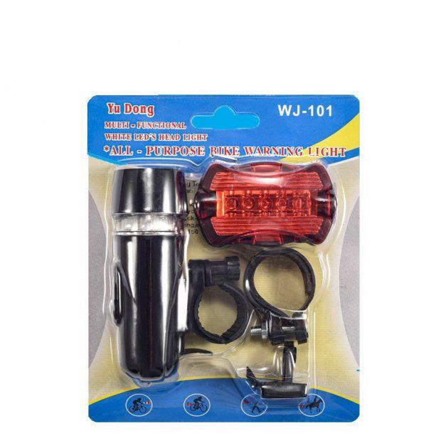 Фонарь велосипедный WJ-101 передний и задний 2 шт. Красный (63857253)