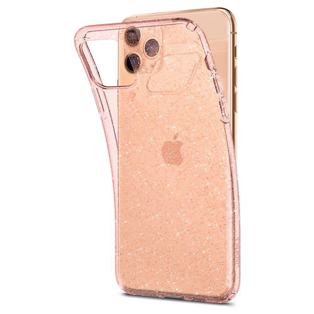 Чехол прозрачный с блестками Spigen Liquid Crystal Glitter 075CS27131 для Iphone 11 Pro Max (6.5") Rose Quartz