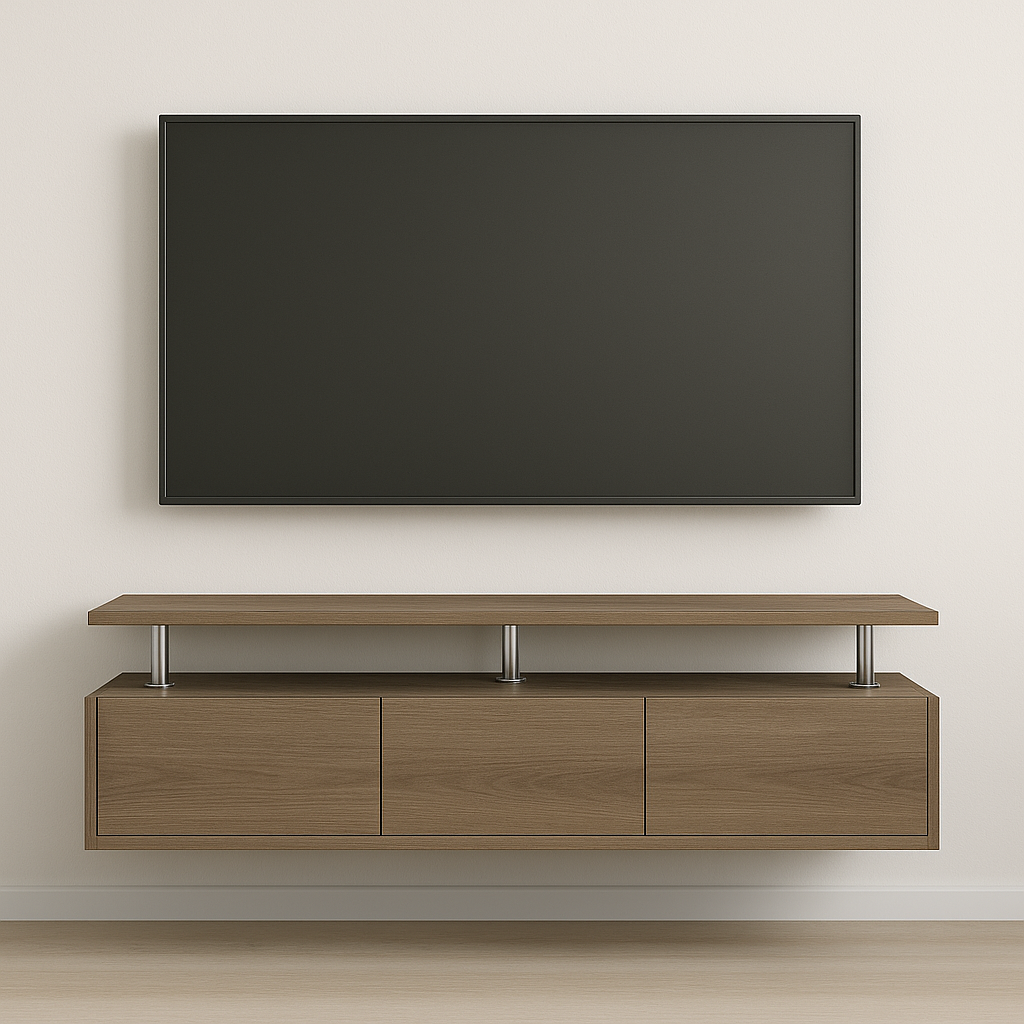 Тумба під ТВ навісна №12 45х150х35 см Дуб Сонома трюфель Тумба під ТВ навісна №12 45х150х35 см Дуб Сонома трюфель