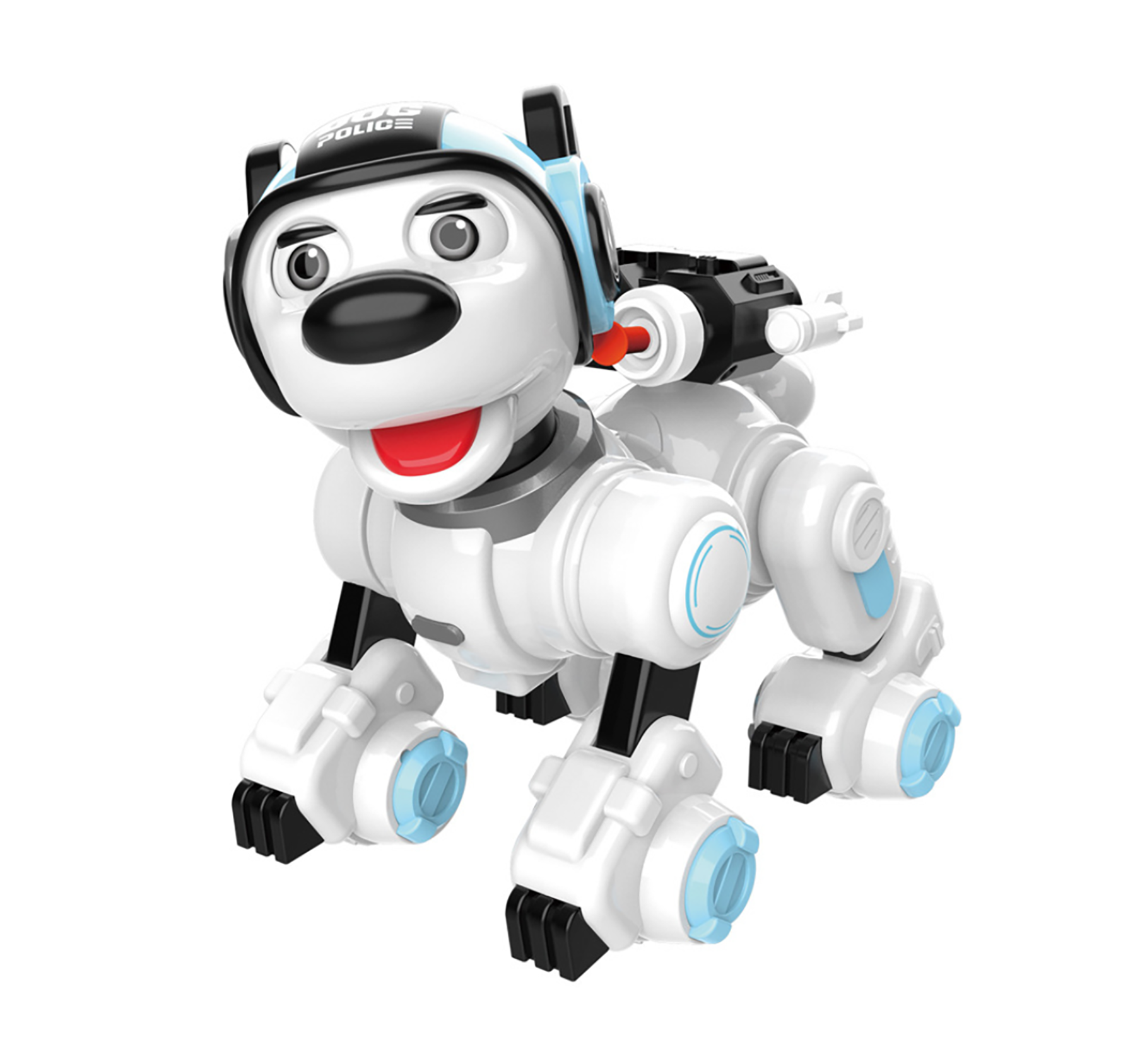 Робот-собака SUNROZ Dog на пульте с платформой для стрельбы Белый-Синий (SUN8575)