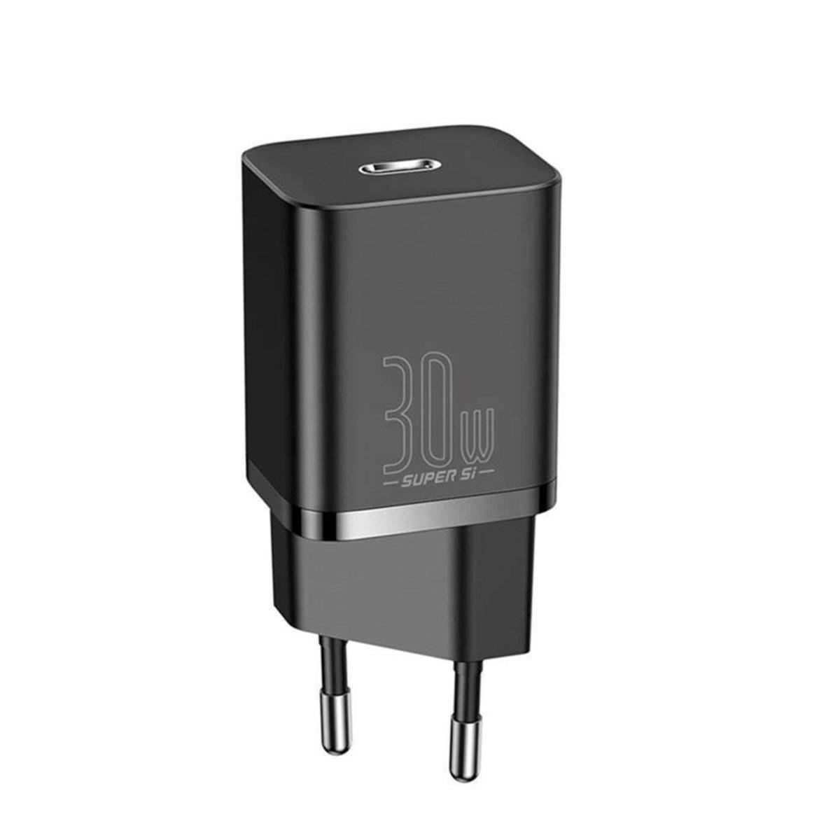 Зарядний пристрій мережевий Baseus Super Si quick charger IC EU 30 W Black (CCSUP-B01)