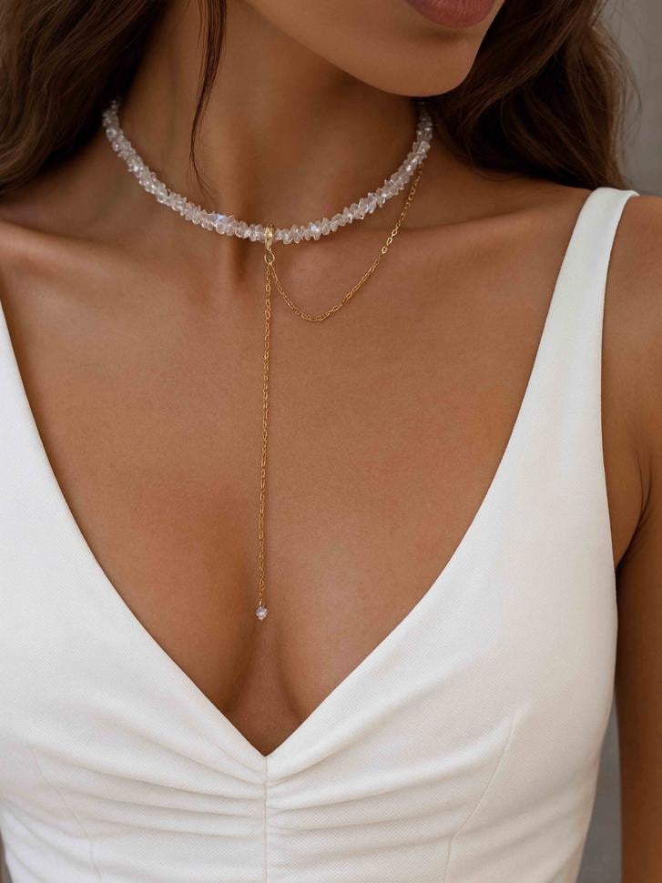 Колье-галстук из хрусталя (5477) Колье-галстук из хрусталя (5477)