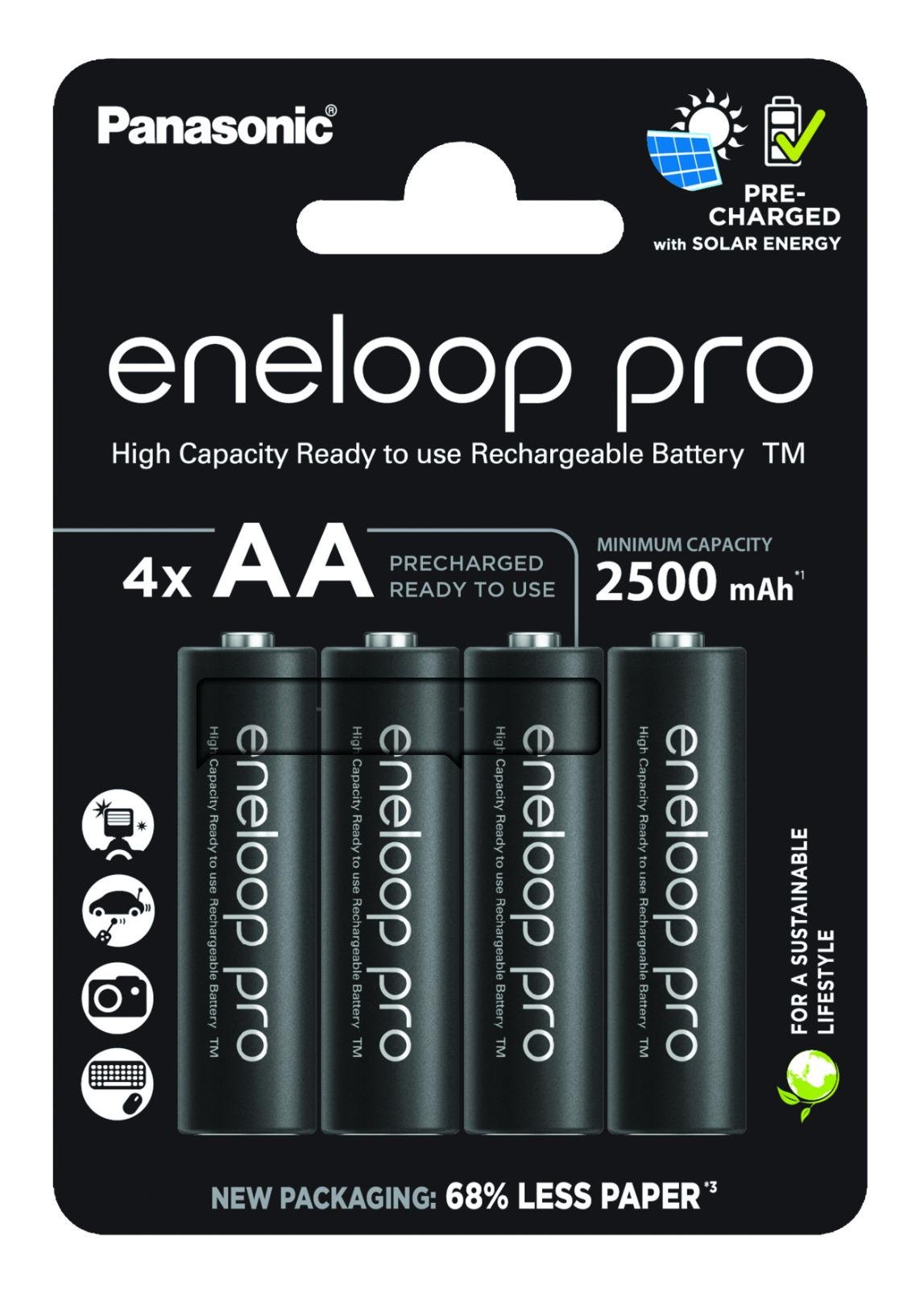 Аккумулятор Panasonic Eneloop BK-3HCDE/4CP AA/HR6 2500 mAh LSD Ni-MH 4 шт. (25993813)