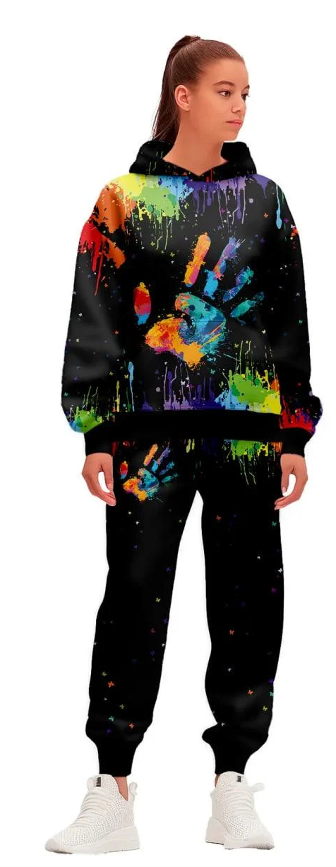 Спортивний костюм жіночий Рука XS Чорний (200061)