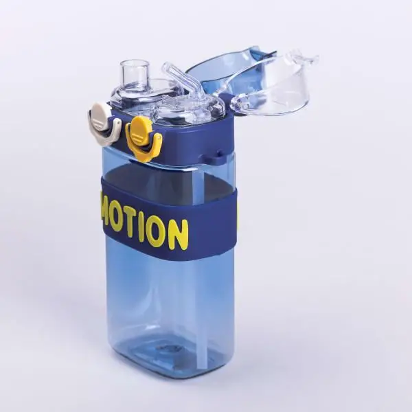 Бутылка для воды с трубочкой спортивная пластиковая для тренировок 550 мл Синий (6782) - фото 4 Бутылка для воды с трубочкой спортивная пластиковая для тренировок 550 мл Синий (6782) - фото 4