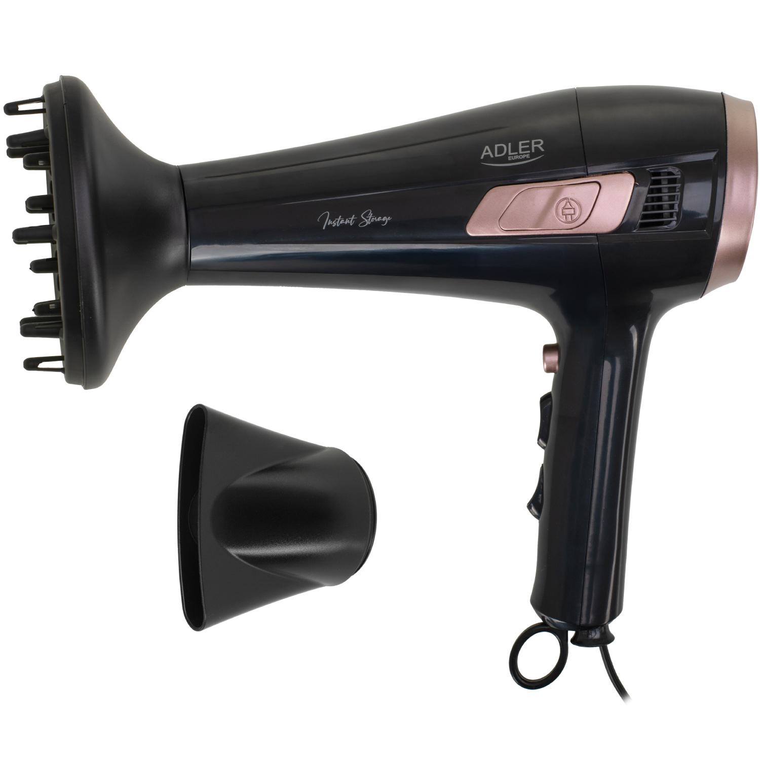 Фен для волос Adler AD 2283 2400W 2 скорости 3 температурных режима Black (AD2283B) - фото 2 Фен для волос Adler AD 2283 2400W 2 скорости 3 температурных режима Black (AD2283B) - фото 2