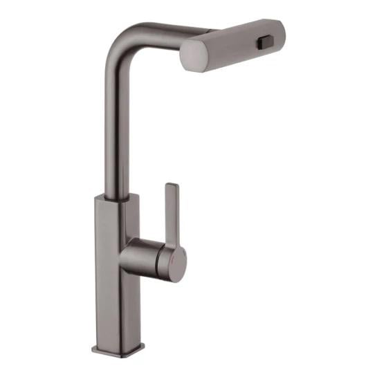 Смеситель для кухни Kroner KRP Edelstahl Klassisch-PVD03918 с выдвижным изливом