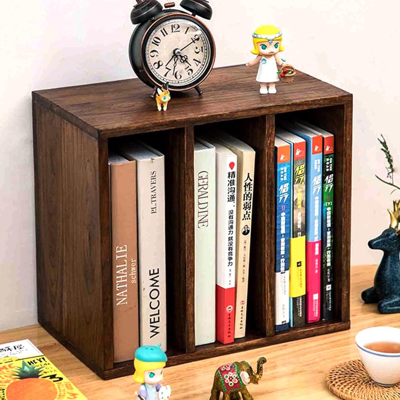 Полка книжная настольная из дерева Алатексия Латте (КПА-010816)