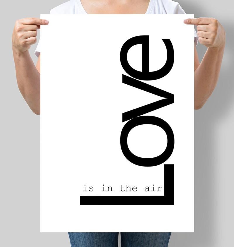 Постер мотивационный Love is in the air 30x42 см A3 без рамки (M064_A3)