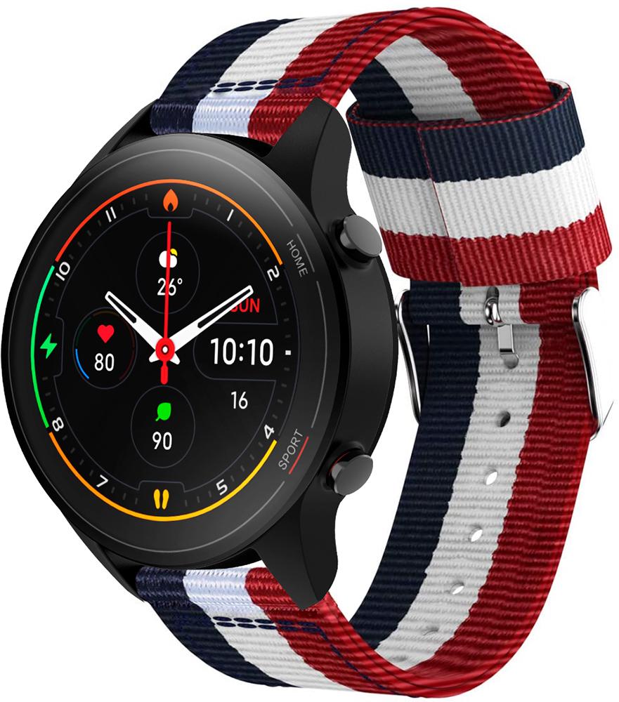 Ремінець тканинний Canvas для Xiaomi Mi Watch Red/White/Blue (23121) Ремінець тканинний Canvas для Xiaomi Mi Watch Red/White/Blue (23121)