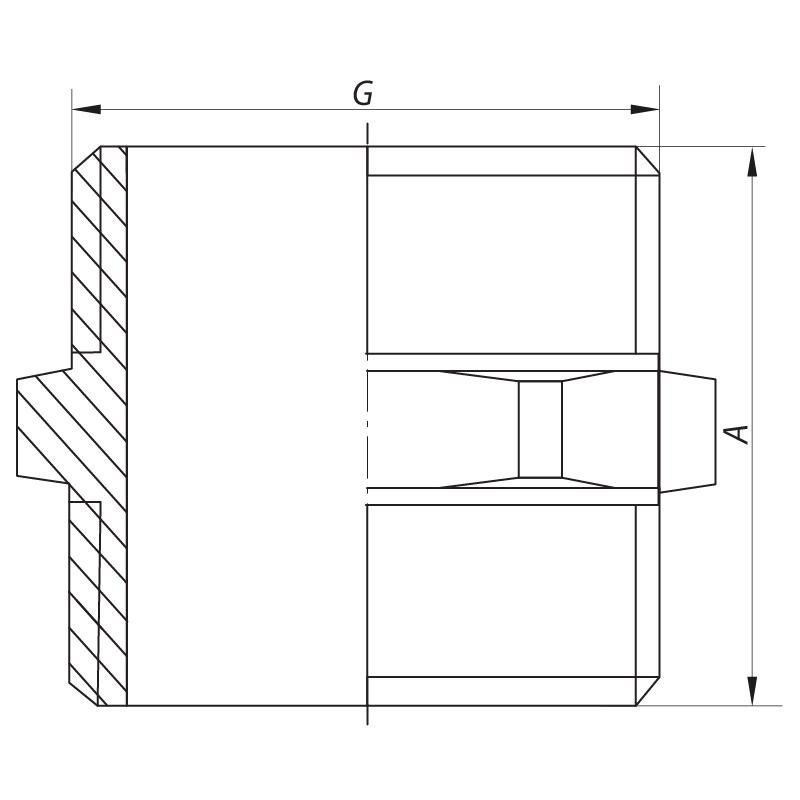 Ниппель KOER KR3046 латунь наружная-наружная 1/2" (97081) - фото 3