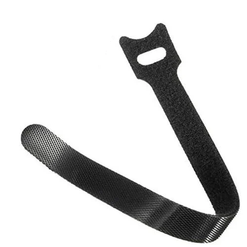 Хомут для кабелів з липучкою тканинну багаторазова 100 шт. 30 см Black (799140)