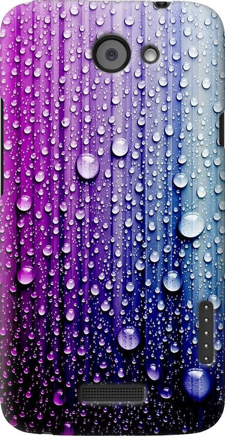 Чехол на HTC One X Капли воды (3351c-42-42517)