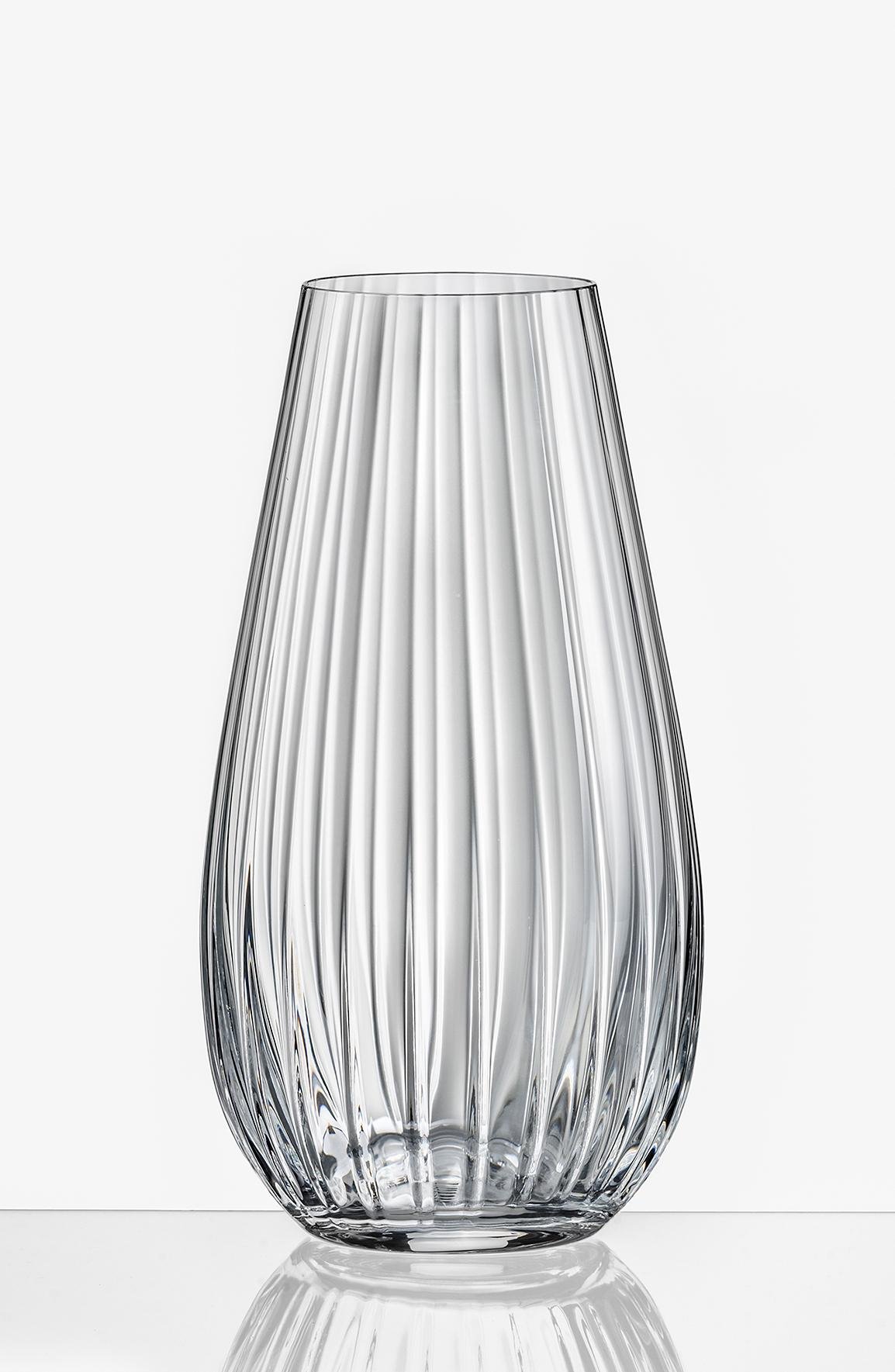 Ваза стеклянная BOHEMIA Crystal Margo 24,5 см Прозрачная (B82237-245)