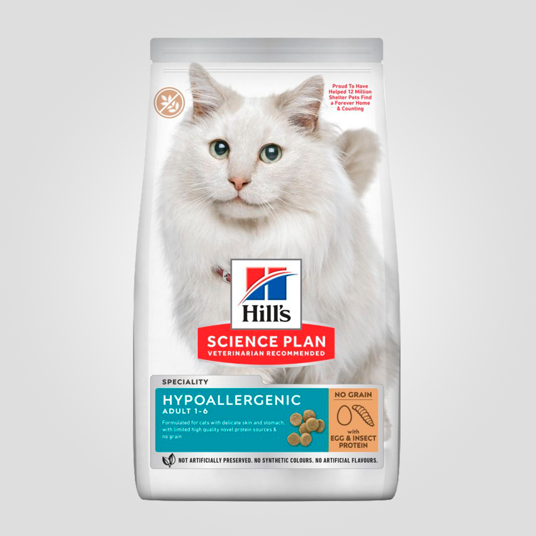 Корм сухий Hill's Science Plan Hypoallergenic для котів з яєчним білком і протеїном комах 7 кг (2217676914) - фото 1