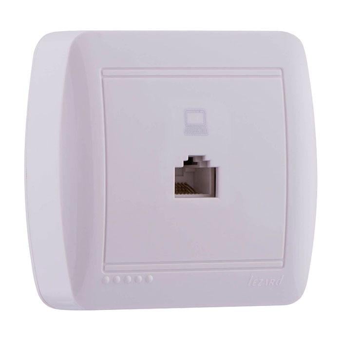Розетка Lezard Demet компьютерная Белый (711-0200-139)
