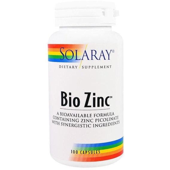 Микроэлемент Цинк Solaray Bio Zinc 100 caps