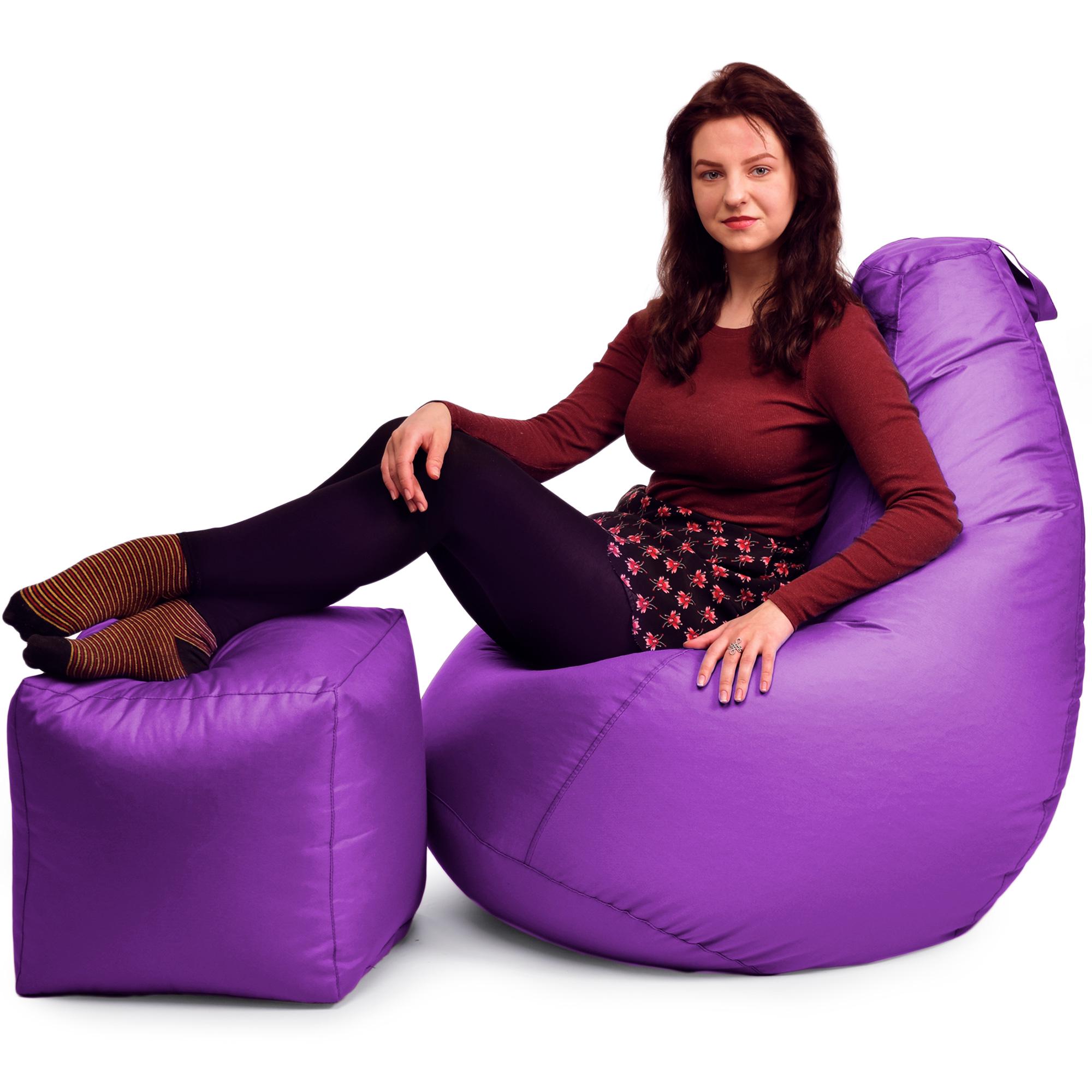 Кресло-мешок iQmebel Груша стандарт+ оксфорд Фиолетовый - фото 3 Кресло-мешок iQmebel Груша стандарт+ оксфорд Фиолетовый - фото 3