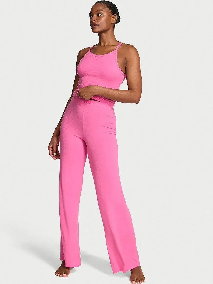 Пижама модал Victoria's Secret SoSoft Modal Ribbed Tank & Pants Set Regular L Розовый (2671424D)