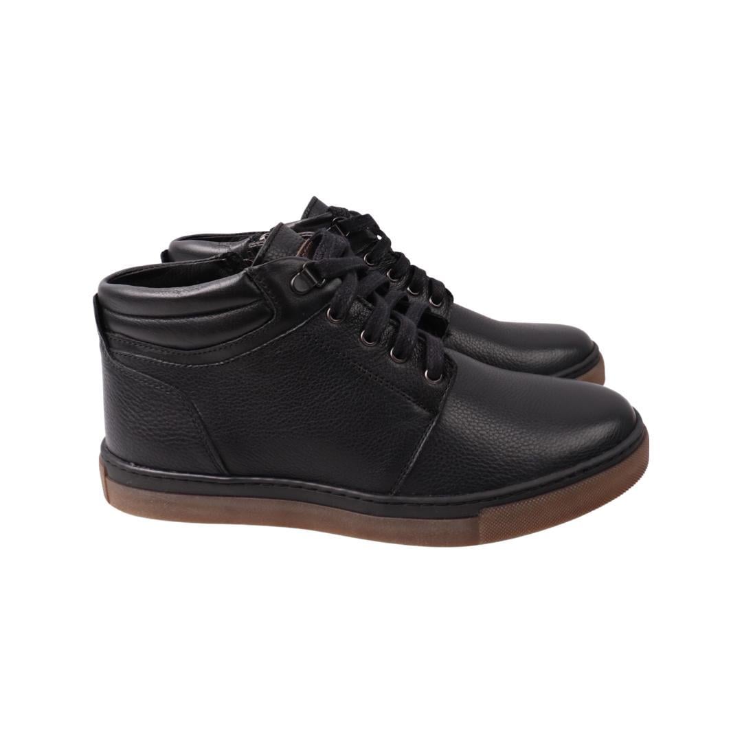 Ботинки мужские Detta из кожи р. 40 Черный (75-22ZHC)