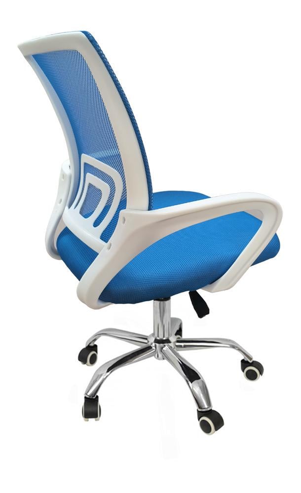 Крісло офісне комп'ютерне Bonro 619 Біло-синій (4476) - фото 4