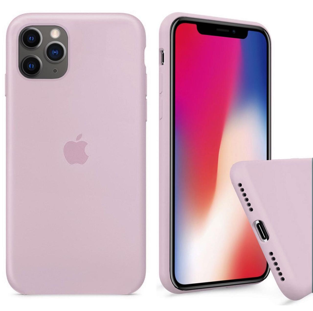 Силіконовий чохол накладка Silicone Case Full Cover Case for iPhone 11 Pro, Pink Sand