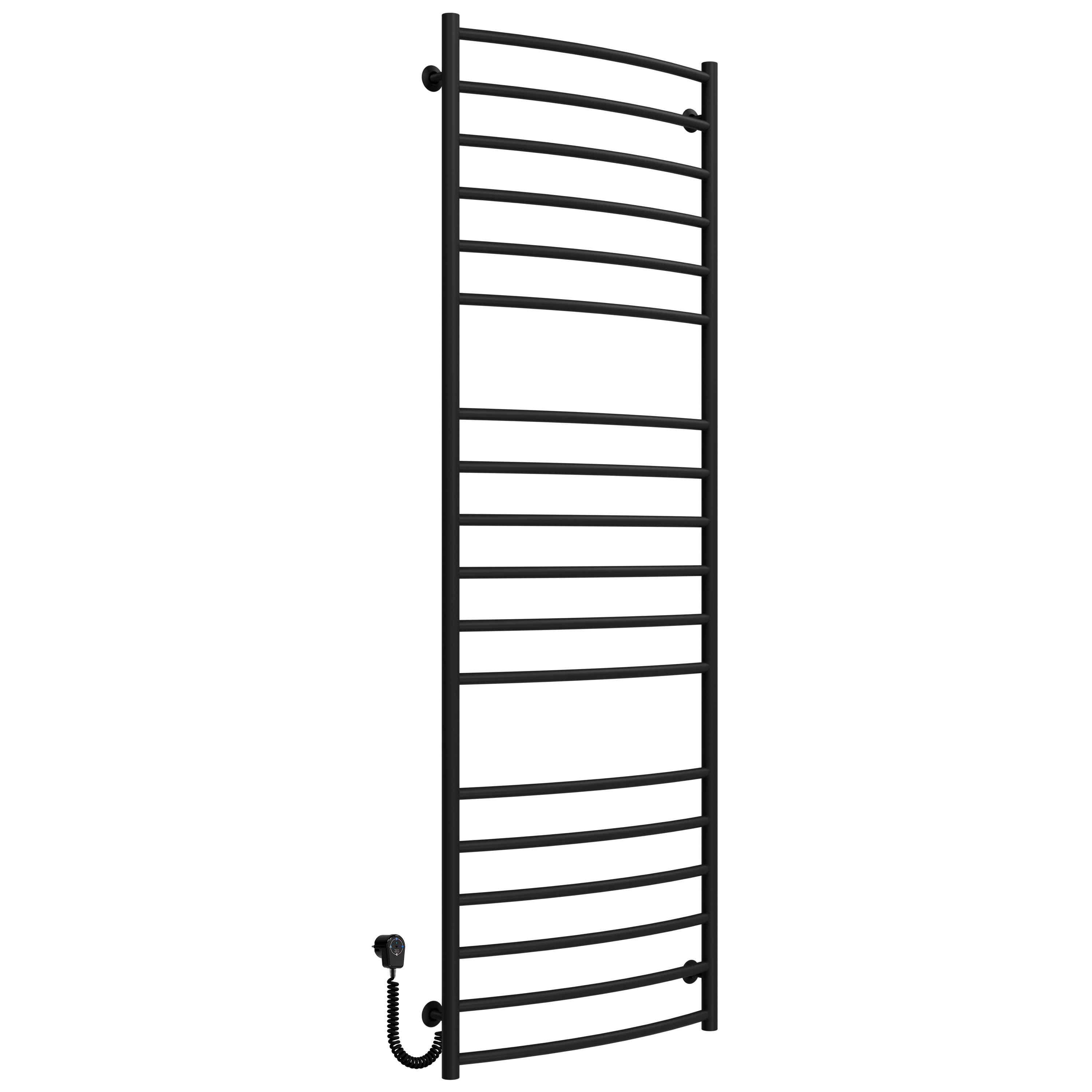 Рушникосушарка електрична Deffi Класік Еліт П18 EF16 ліве підключення нержавіюча сталь 600х1800 мм Чорний (C.KE.180.60.18.E.B.L.5)