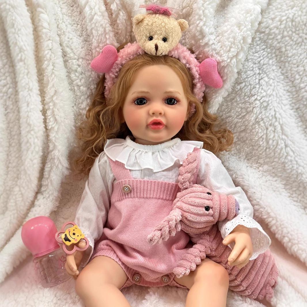 Кукла Reborn Алиса винил-силиконовая с соской/бутылочкой 55 см (1723677104) - фото 3 Кукла Reborn Алиса винил-силиконовая с соской/бутылочкой 55 см (1723677104) - фото 3
