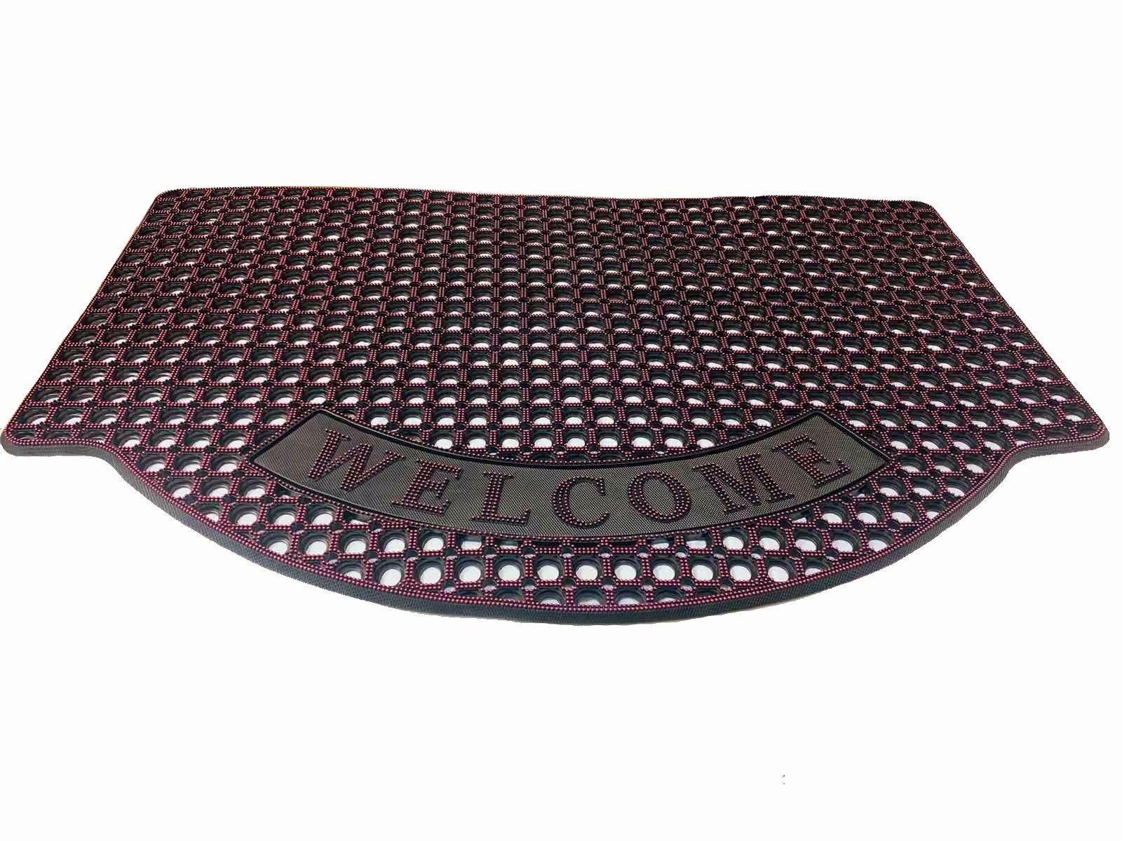 Коврик резиновый Welcome 80x120 см Розовый (21622890)