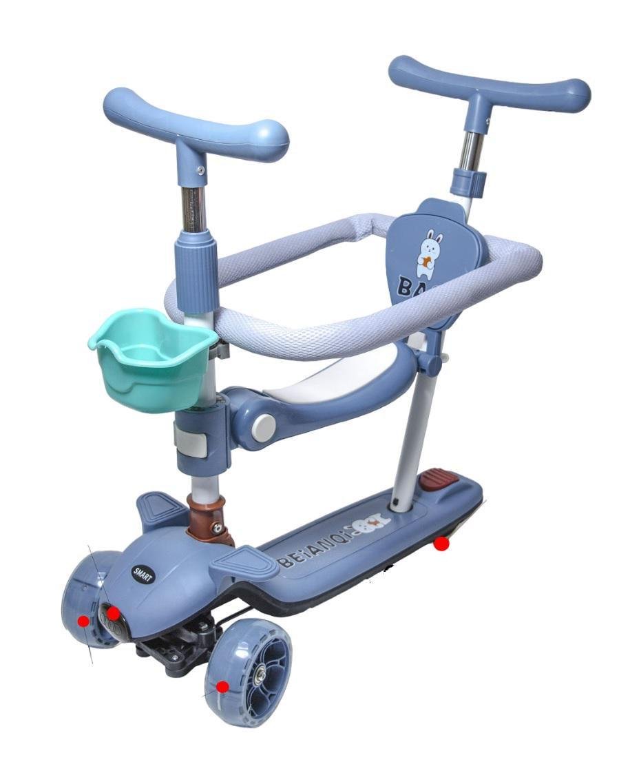 Самокат Baq 5в1 PU колеса с бортиком Blue (1709337547)