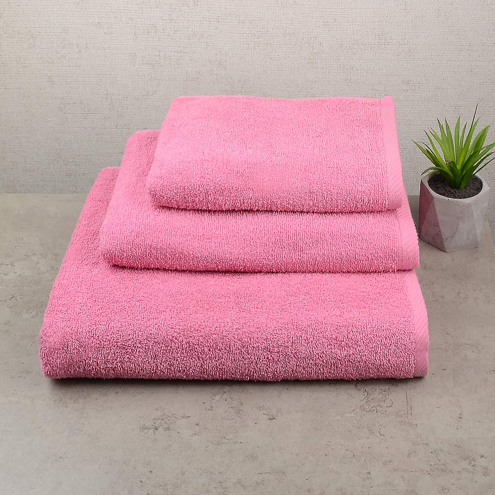 Набор махровых полотенец GM Textile 3 шт. Розовый
