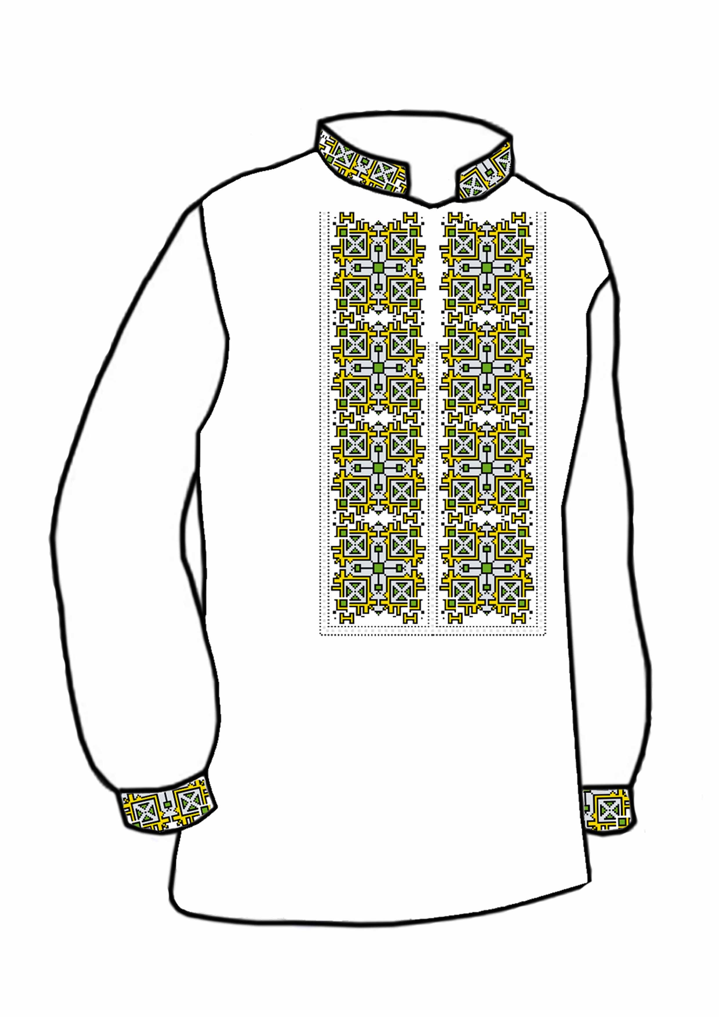 Заготовка для вишивки нитками або бісером/сорочка чоловіча не пошита СЧД-217 домоткане полотно Заготовка для вишивки нитками або бісером/сорочка чоловіча не пошита СЧД-217 домоткане полотно