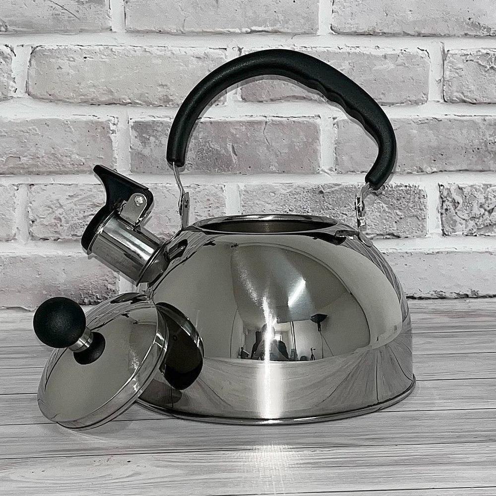 Чайник для плиты со свистком RetroSteel нержавеющая сталь капсульное дно 1,5 л (03-DE-521) - фото 9 Чайник для плиты со свистком RetroSteel нержавеющая сталь капсульное дно 1,5 л (03-DE-521) - фото 9