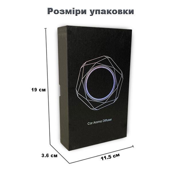 Ароматизатор автомобільний і 2 флакони аромаолії Car Aroma металевий сплав Чорний - фото 11