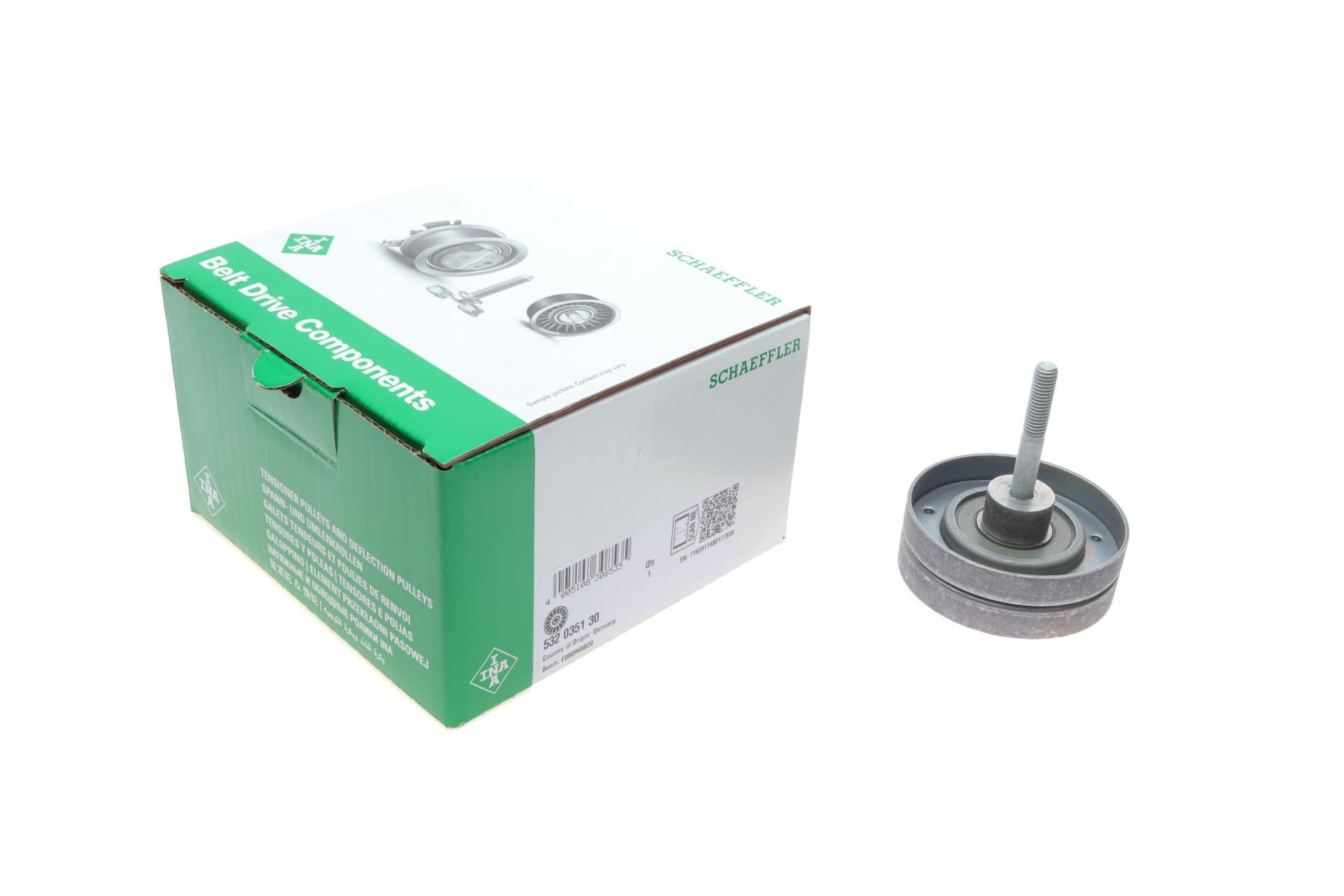 Ролик генератора INA Volvo 850/S70/S80/V70 2.5d 95-07 паразитный 76x26 мм (532 0351 30 INA) Ролик генератора INA Volvo 850/S70/S80/V70 2.5d 95-07 паразитный 76x26 мм (532 0351 30 INA)